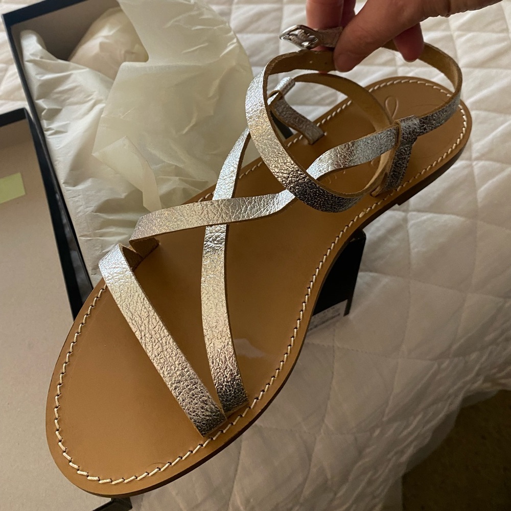 J Crew Metallic Gladiator Sandal